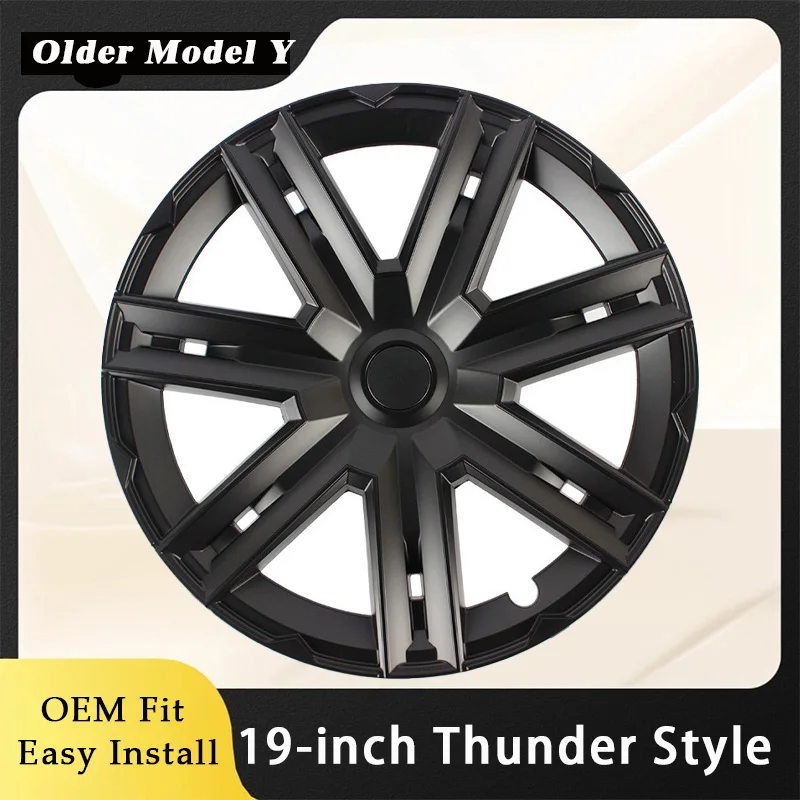 

4PCS Wheel Hub Cap Thunder Style For Tesla Old Model Y 19 Inch Hubcap Performance Replacement Wheel Full Rim Cover Accessorie