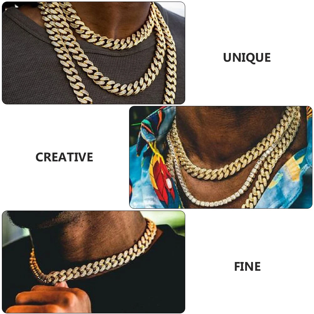

Full Chain Necklace Men Jewelry Alloy Accessories Mens Pendant Man