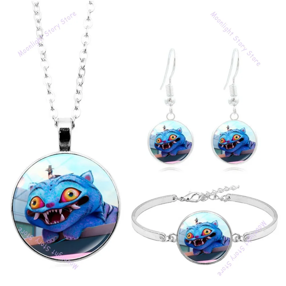 مجموعة إكسسوارات عصرية من K Pop Demon Hunters قلادة فرقة صيد الشيطان للارتداء اليومي مجموعة هدية لمحبي أقراط سوار
