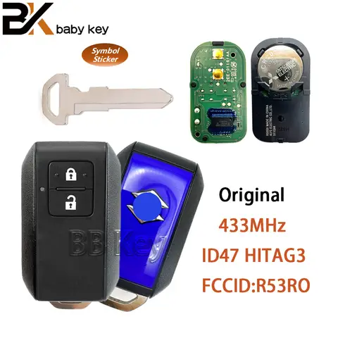 BB Key OEM 433MHz 2 Buttons For Suzuki Ertiga Jimny SX4 Vitara Swift Splash Wagon R Smart Key 37172M55R40 ID47 Chip 10 best sales suzuki wagon r key - №2