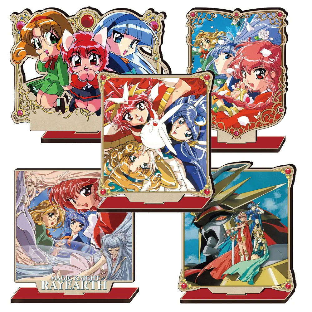 Chevalier magique Rayearth Shidou Hikaru Hououji Fuu Ryuuzaki Umi, support officiel en acrylique HD, décor de bureau, produits animés, cadeau de charme pour Fans