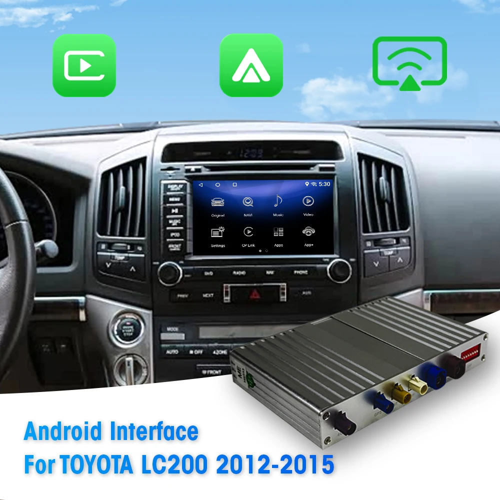 NewFor TOYOTA  Land Cruiser 200 2012-2015 Android Interface Module with Wireless Android Auto & CarPlay Qualcomm Binarytek
