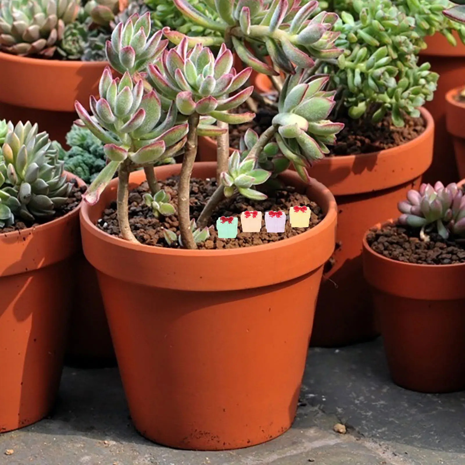 

Набор из 8 миниатюрных светящихся в темноте коробочек из смолы для декора, аксессуары для микроландшафта, рождественский декор