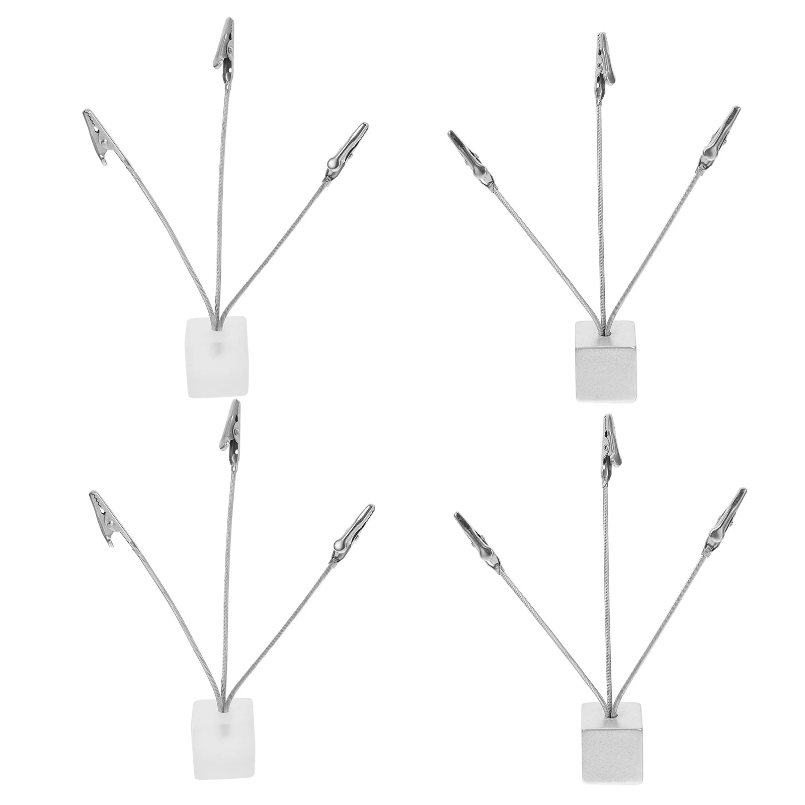 

4Pcs Memo Holder Clip Photo Stand Resin Cube Base Table Number Cards Holder Wedding Party Office Home Decor Table Number Holders