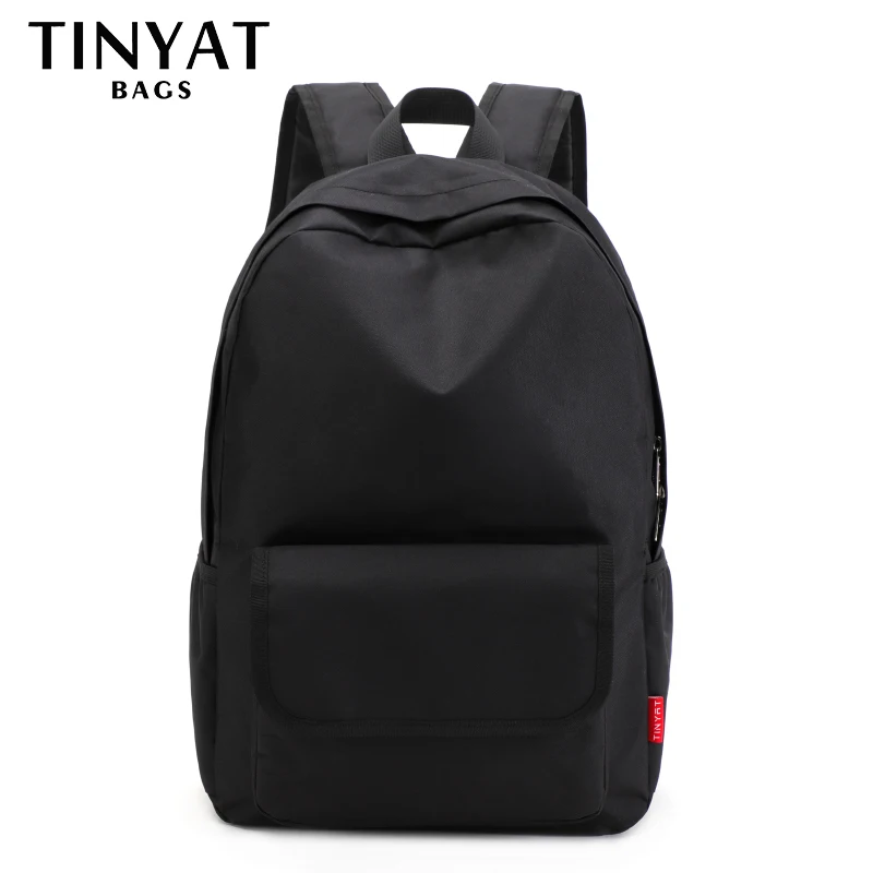 

TINYAT Men's Multi Color Backpack Polyester Women's Travel Backpack Adjustable Shoulder Straps Minimalist Design Casual Bag