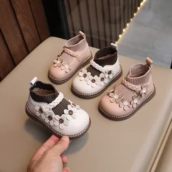Autumn children's Leather Shoes Baby Girl Outdoor Walking Shoes Fashion Newborn First Shoes Mary jane Princess Shoes Girl Boot