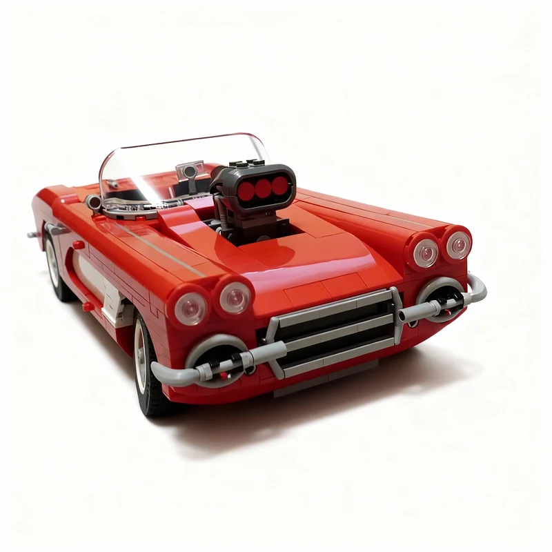 1227 Piezas MOC Icons Corvette Sport Hood Mod, Bloques de Construcción de Modelos, Juguetes de Arquitectura, Idea de Bricolaje, Regalo de Navidad, Educación Creativa
