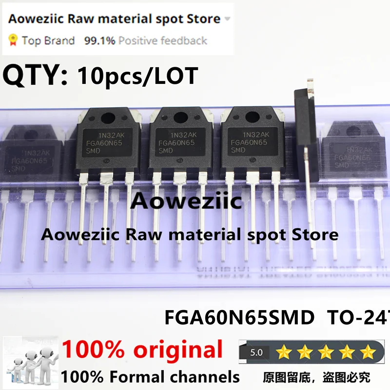 

Aoweziic 2025+ 100% New Imported Original FGA60N65SMD FGA60N65 IGBT 60A 650V