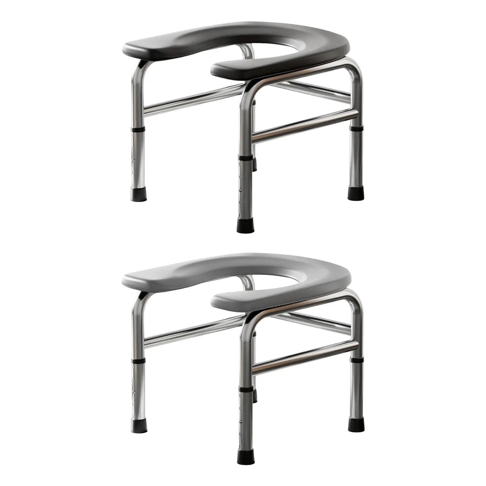 

Commode Stool for Bathroom with Adjustable Height for Elderly