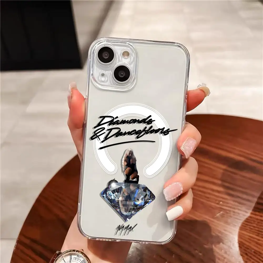 A-ava Max Phone Case For iPhone 17 16 15 14 13 12 Pro Max Plus Magnetic Clear Case Slim Wireless Charging