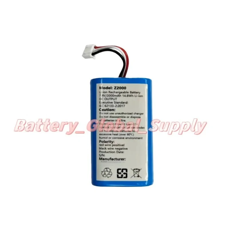 

Battery for Z2000 with 3-pin plug 7.4v 2000mAh 14.8Wh fast delivery good quality