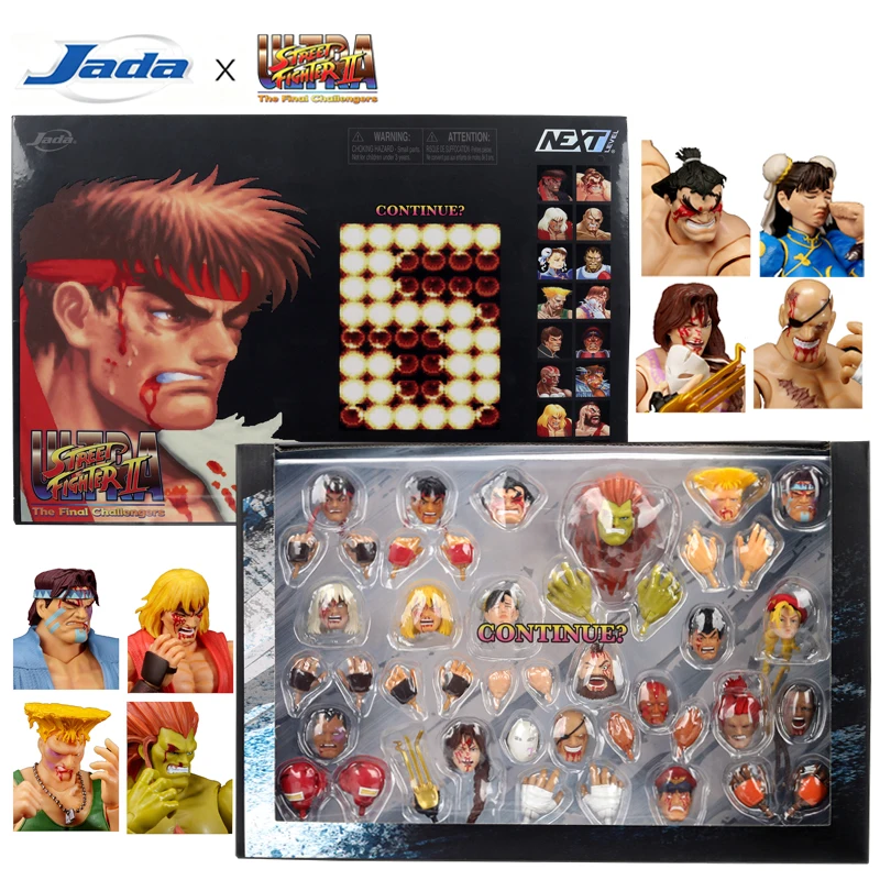 Image of Jada Toys SDCC 2026 Exklusives „You Lose“ Zubehörset – 19 Kampfgeschädigte Köpfe für Street Fighter JD37444