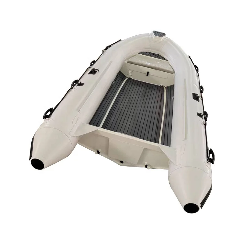 14ft Semi-rigid Aluminum Hull RIB420 Inflatable Boat PVC/Hypalon For Fishing