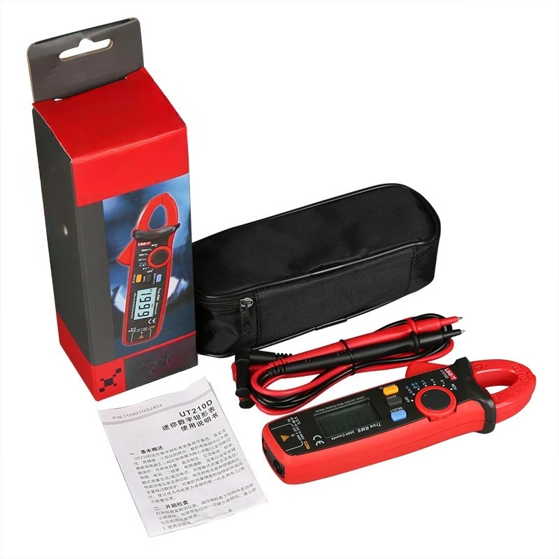Clamp Meter UT210E Mini Digital Clamp Multimeter, AC and DC Ammeter