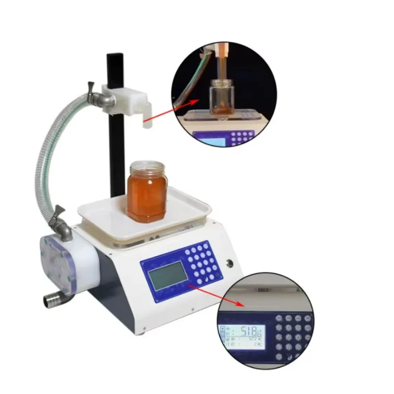 Новое состояние, настольная электрическая машина для розлива банок с медом, жидкое оборудование для розлива меда Doypack