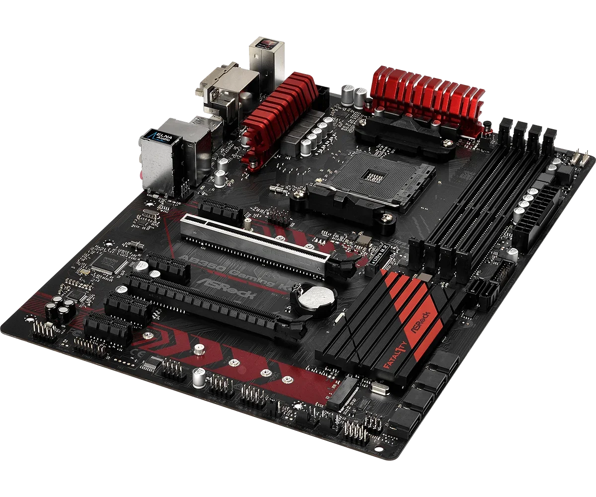 ASRock AB350 Gaming K4 اللوحة الأم المقبس AM4 B350M B350 دعم Ryzen 5 5600 1600 5700X 4300G وحدة المعالجة المركزية DDR4 64GB NVMe SSD ATX