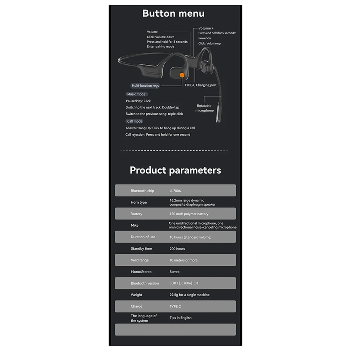 

Bluetooth-гарнитура DG09 Наушники Беспроводные Bluetooth5.3 Спортивные наушники для активного отдыха IPX5 Водонепроницаемые громкая связь с микрофоном A