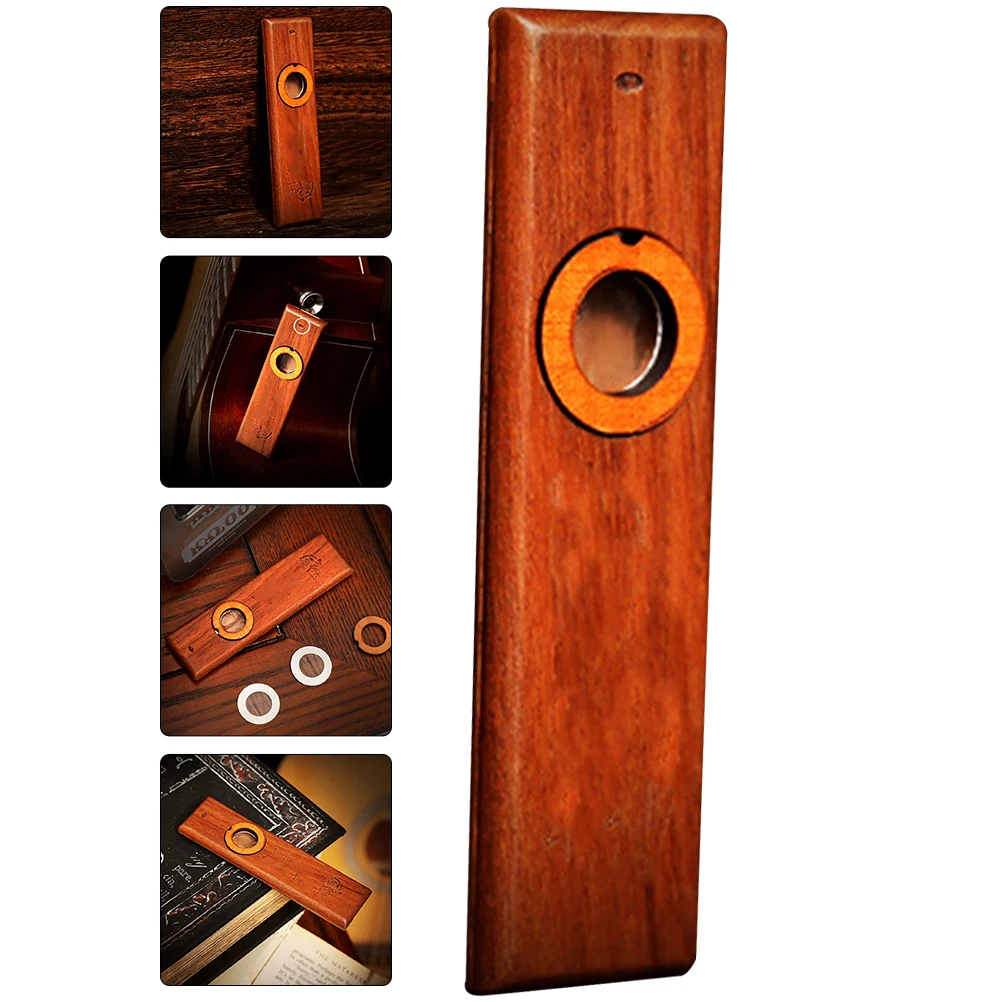 

Vintage Wooden Kazoo Instrument Reliable Sound for Guitar Accompany Portable Music Device for Starter All Ages Outdoor Use Kazoo