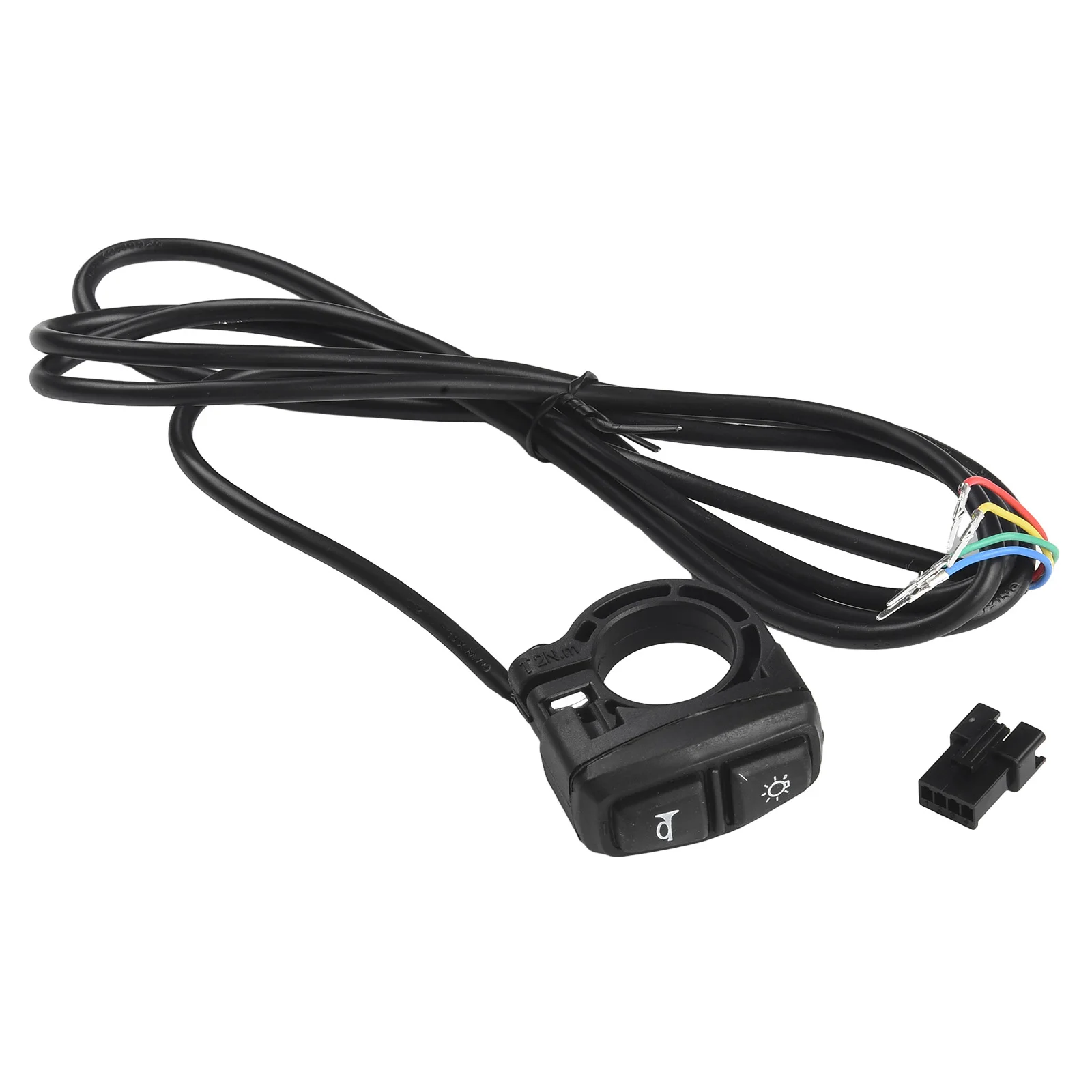 Waterproof 12V 72V Electric Bike Scooter Lamp Headlight Horn DK226 2IN1 Switch Ebike For All Weather Conditions