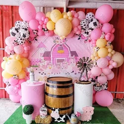 116Pcs Cow Balloons Garland Arch Kit With Cow Print Balloon Farm Cow Birthday Party Baby Shower Birthday Party Decor