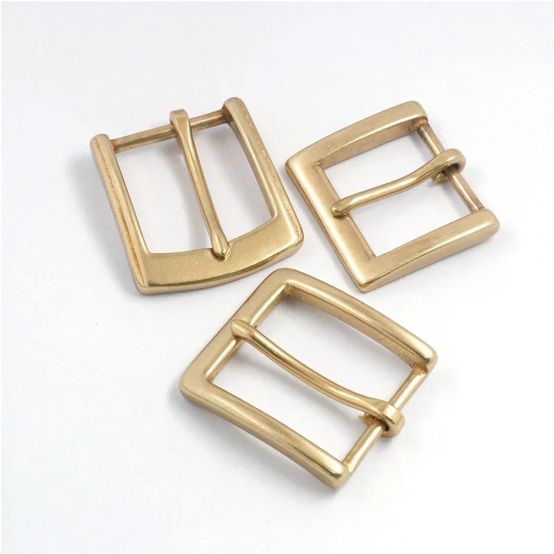 1pcs Solid Brass Belt Buckle End Bar Heel bar Buckle Single Pin Belt Half Buckle for DIY Leather Craft Bag Strap Jeans Webbing