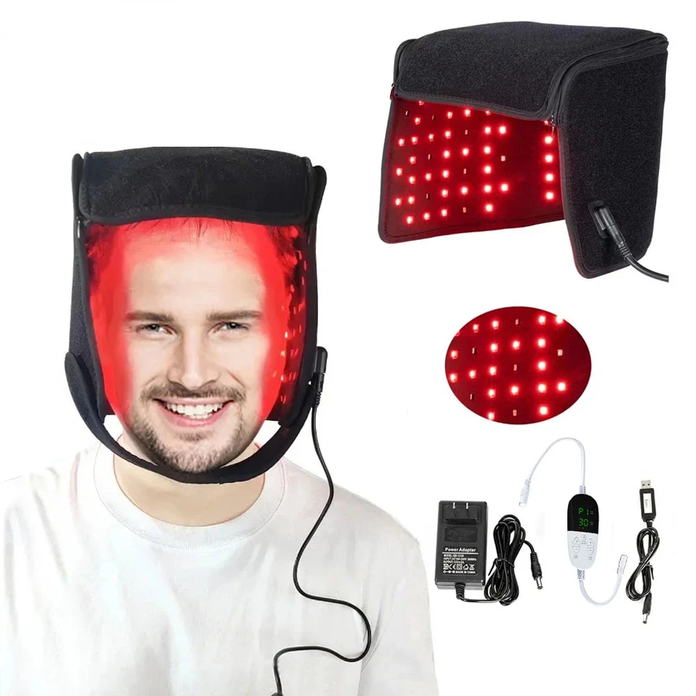 ZONGKUNG LED Red Light Hair Growth Cap Anti-hair Loss Infrared Light Therapy Cap Migraine Relief Promote Hair Growth Apparatus