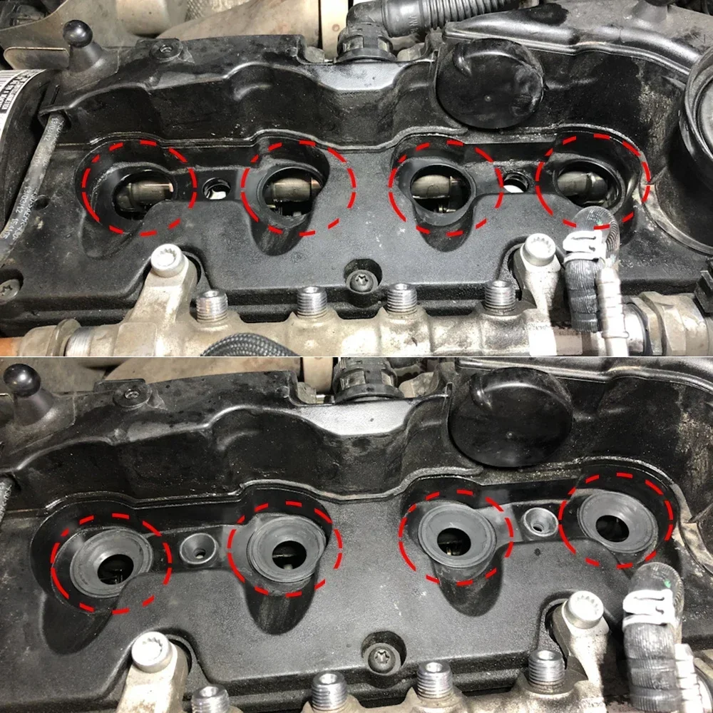 4Pcs Fuel Diesel Injector Seal Ring For Audi  A1 8X A3 8P 8V A4 B8 8K A5 8T A6 C7 4G Q3 8U Q5 8R TT Valve Gaskets Holder Cover