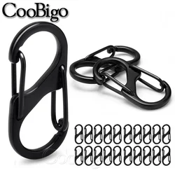 5pcs Mini S Carabiner Keychain Snap Hook Spring Clip Paracord Lanyard Hanging Anti-Theft Key Chain keyring Accessories 32~60mm
