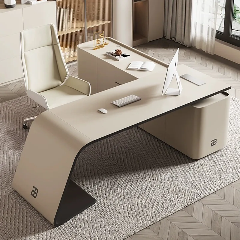 A Storage Luxury Executive Desk L Shape Manager Corner Designer Office Desks Strong Computer Escritorios De Oficina Home Office
