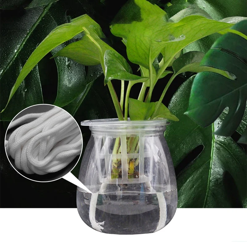 ABRE-Self Watering Capillary Wick Cord Vacation Plant Sitter DIY Self-Watering Planter Pot Automatic Water Wicking Hydroponic