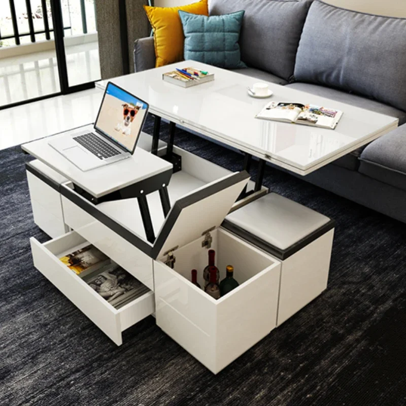 Japanese Hardcover Storage Coffee Table Luxury Multi Function Folding Coffee Table Design Luxury Mesa Centro Unique Furniture