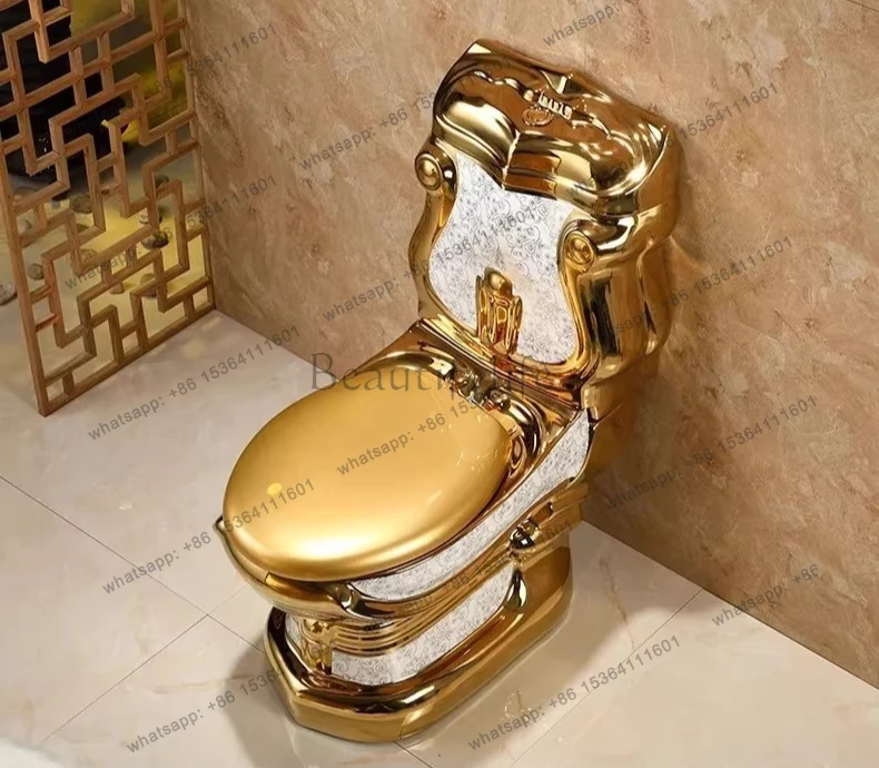 2026 New Vintage Court Toilet Gold Luxury Creative Toilet
