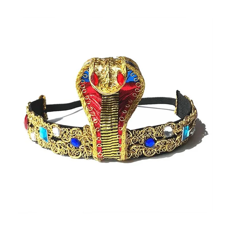 Vrouw Cleopatra Cosplay Egypte Koningin Pruik Cleopatra Accessorie Hoofddeksel Dans Halloween Party Rollenspel Cosplay Pruik Kostuum