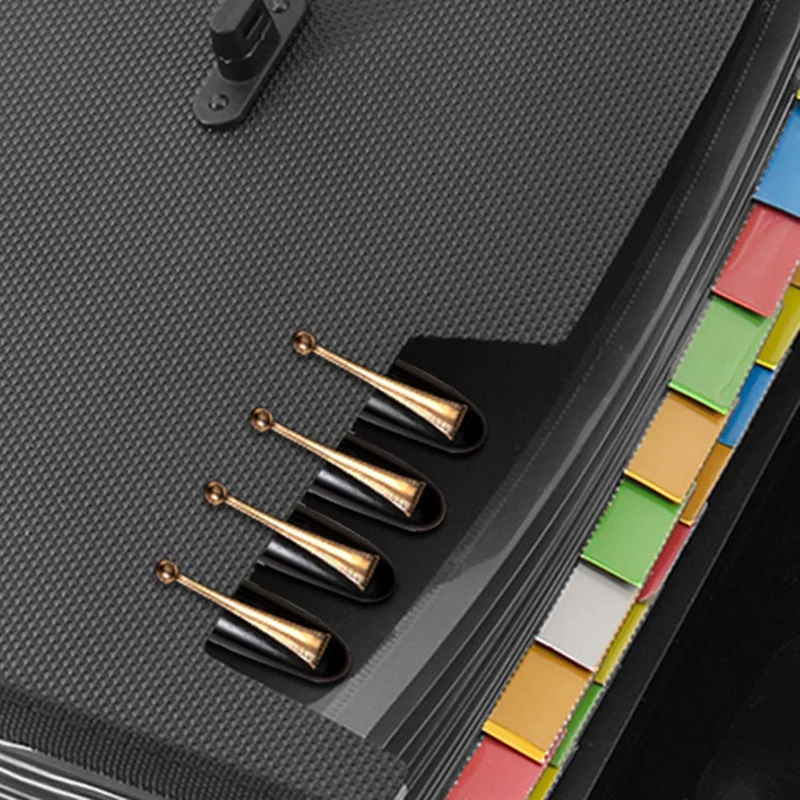 26 cell portable organ bag, A4 multi-layer file folder, for office students, with large capacity test paper support