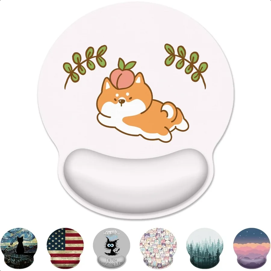 

Ergonomic Mouse Pad with Wrist portCute Pink Corgi Mouse Pad with Wrist Rest Relieve Wrist Pain Mousepad NonSlip Rubber Base Cu
