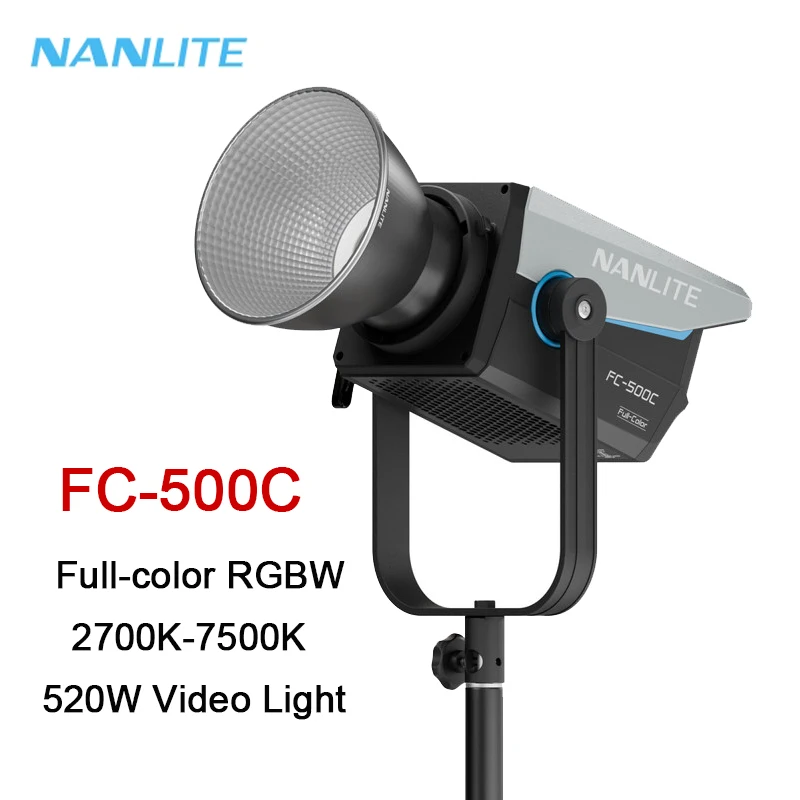 

Nanlite FC-500C Photography Light Full Color RGBW Video Light 520W 2700K-7500K Outdoor Monolight Cob Lighting Video Light