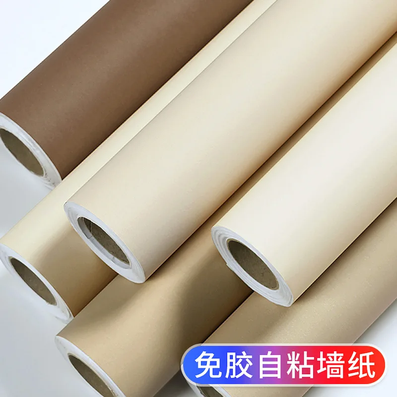 البيج الحليب الشاي كريم نمط غرفة نوم خلفية خلفية ذاتية اللصق ديكور المنزل ملصق 2025 جديد عصري جدار جدارية