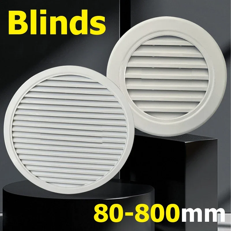 Aluminum alloy Duct Vents Round Louvered Vents Wall Vent Covers Circular Adjustable Airflow Vent 80/100/110/120/130/140-800mm