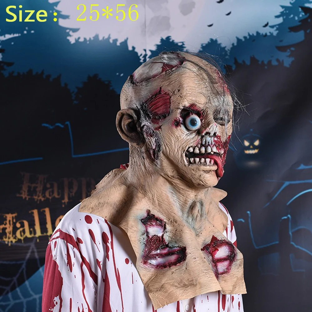 

Хэллоуин реалистичный ужас голова зомби страшная латексная маска вампир демон дьявол костюм вечерние наряды клубные костюмы для косплея