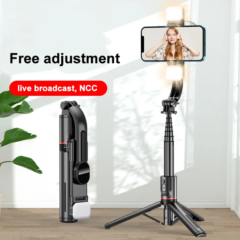 

Wireless Selfie Stick Balance Steady Shooting Live With Fill Light Portable For Smartphones For