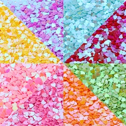 30g Nail Glitter Heart Sequin Polymer Clay Mixed Flower Gillter Sequin Fluorescent Flake Glow In The Nail Art Manicure Decor