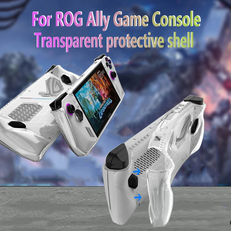 

For Asus ROG Ally Transparent Protective Case All-In-One TPU Soft Silicone Game Console Anti-Scratch Protector Shell Accessories