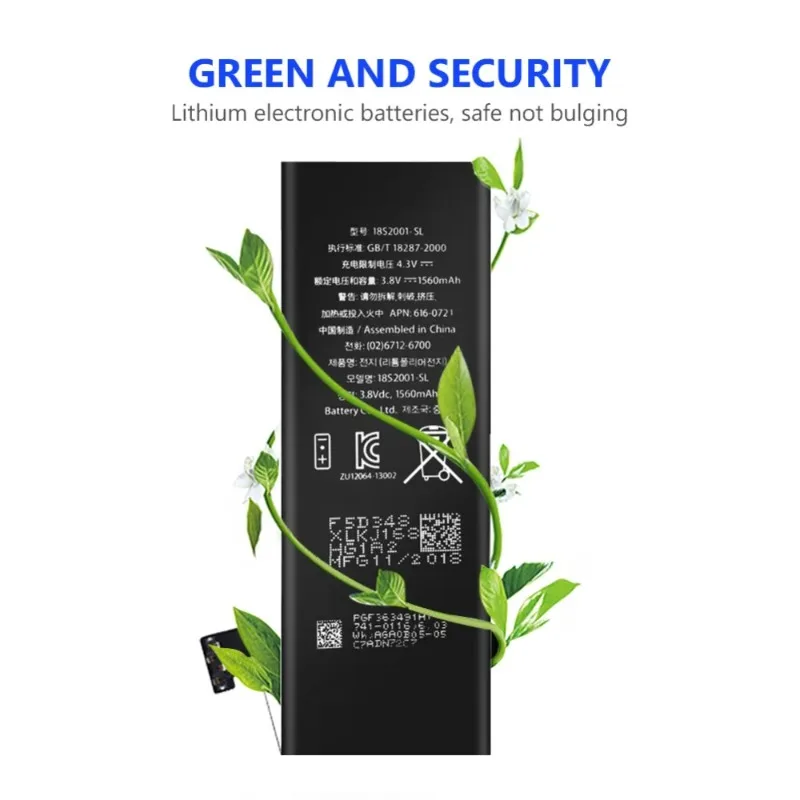 2200mAh High-quality Battery for IPhone 6 6S  SE 7 8 Plus X Xs Max 11 Pro Mobile Phone
