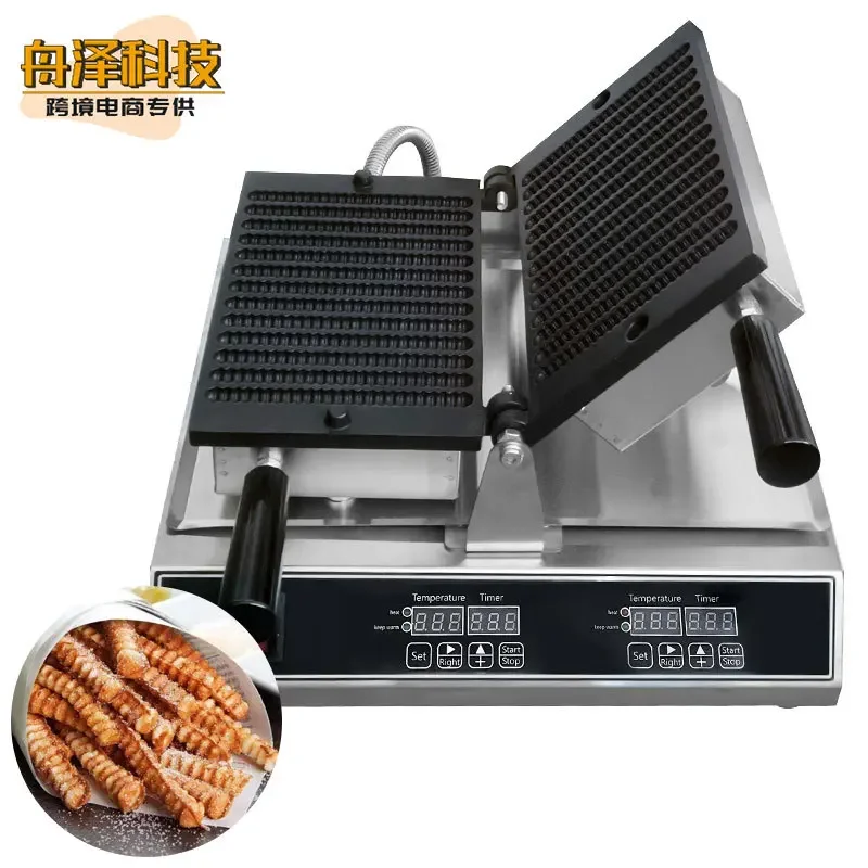 Threaded waffle machine, catering commercial stainless steel electric heating crispy food machine cross-border  European