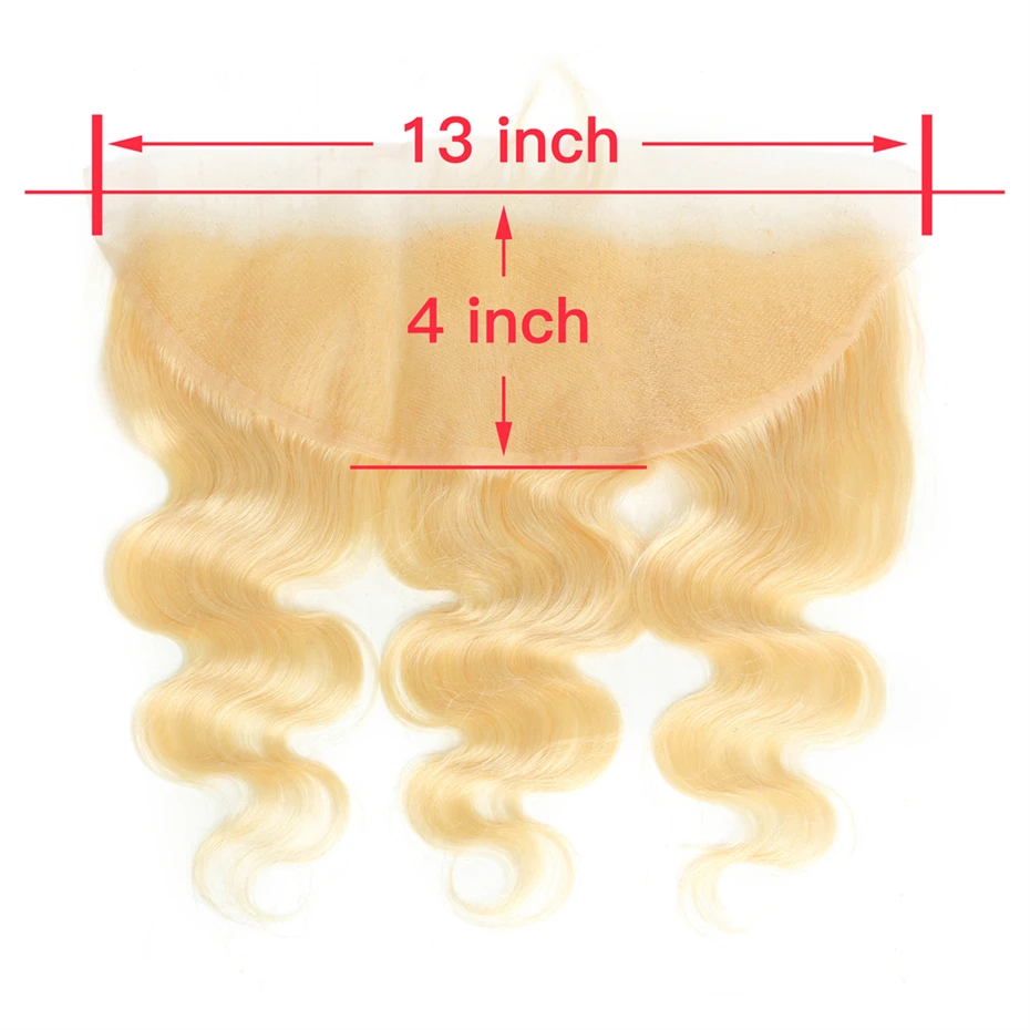 Pacotes de cabelo humano brasileiro com fechamento para mulheres, Remy Lace Frontal, loira 3 4 Pacotes, 613