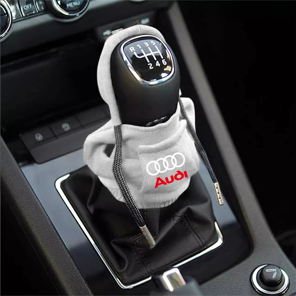 Hoodies Car Gear Shift Cover Change Speed Lever Sweatshirt Covers For Audi Sline A4 B7 B8 B9 A3 8P 8V 8L A5 A6 C6 C5 C7 A1 Q2 Q3