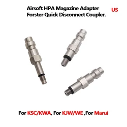 HPA Magazine Taps Valve Adapter Male Foster Probe Quick Disconnect Coupler (US-version) For KSC/KWA,KJW/WE,Marui,VFC