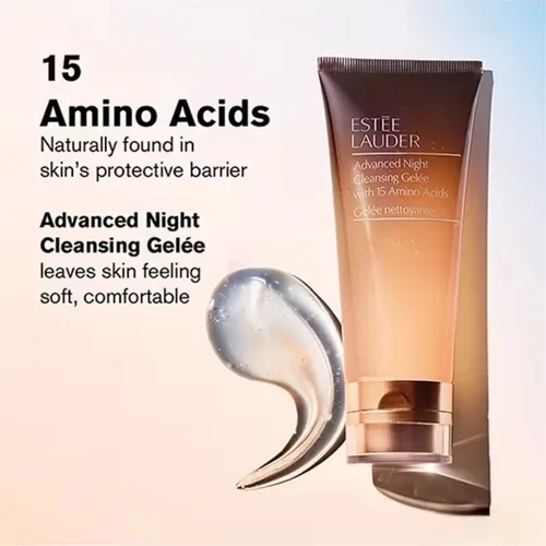 Imagen 2 del producto ESTEE LAUDER Limpiador de gelé de limpieza nocturna avanzada con muestra de 15 aminoácidos 30 ml (tamaño de viaje), belleza original para el cuidado de la piel