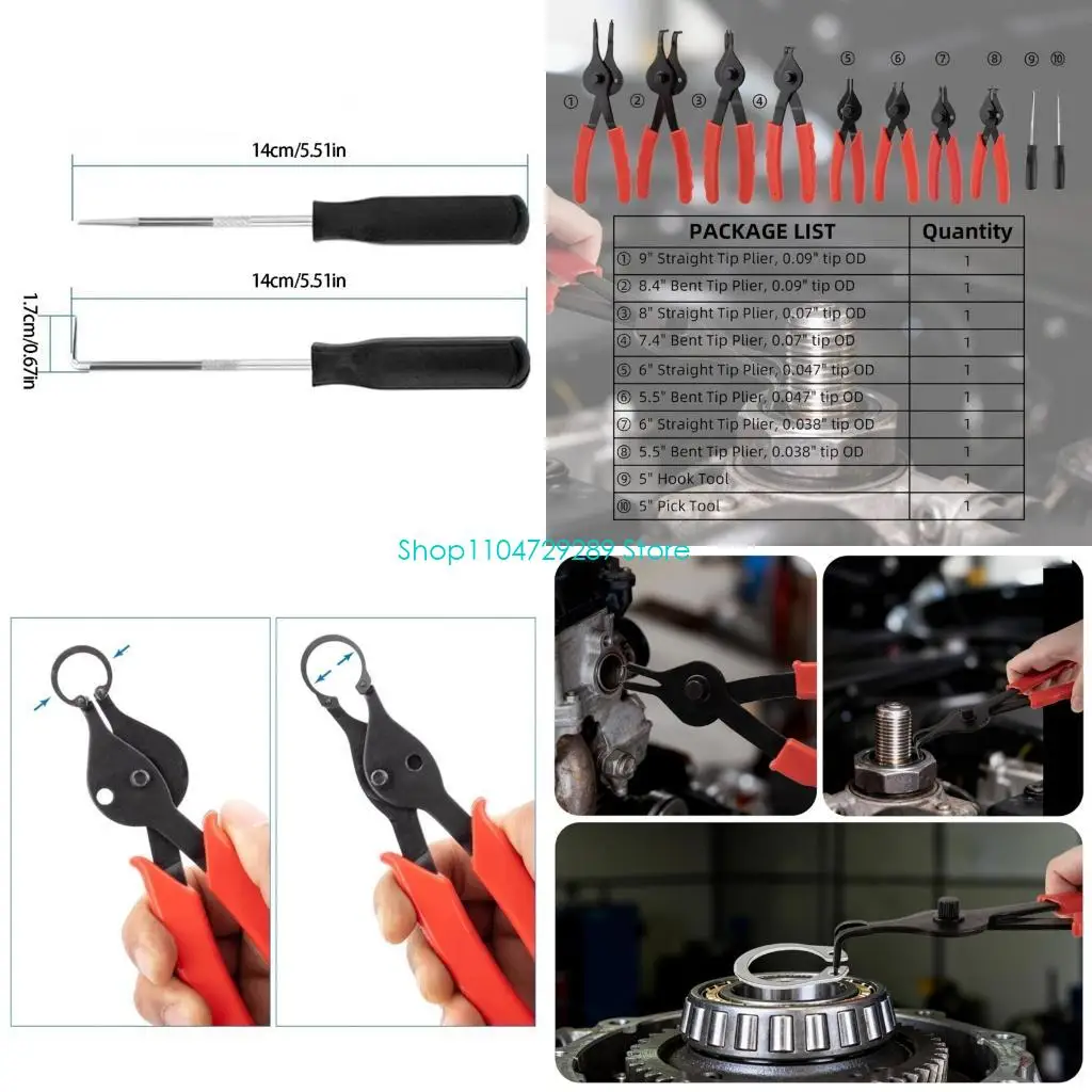 

D8KE Premium Ringing Pliers Circlip Removal Tool necessary For Vehicle Servi
