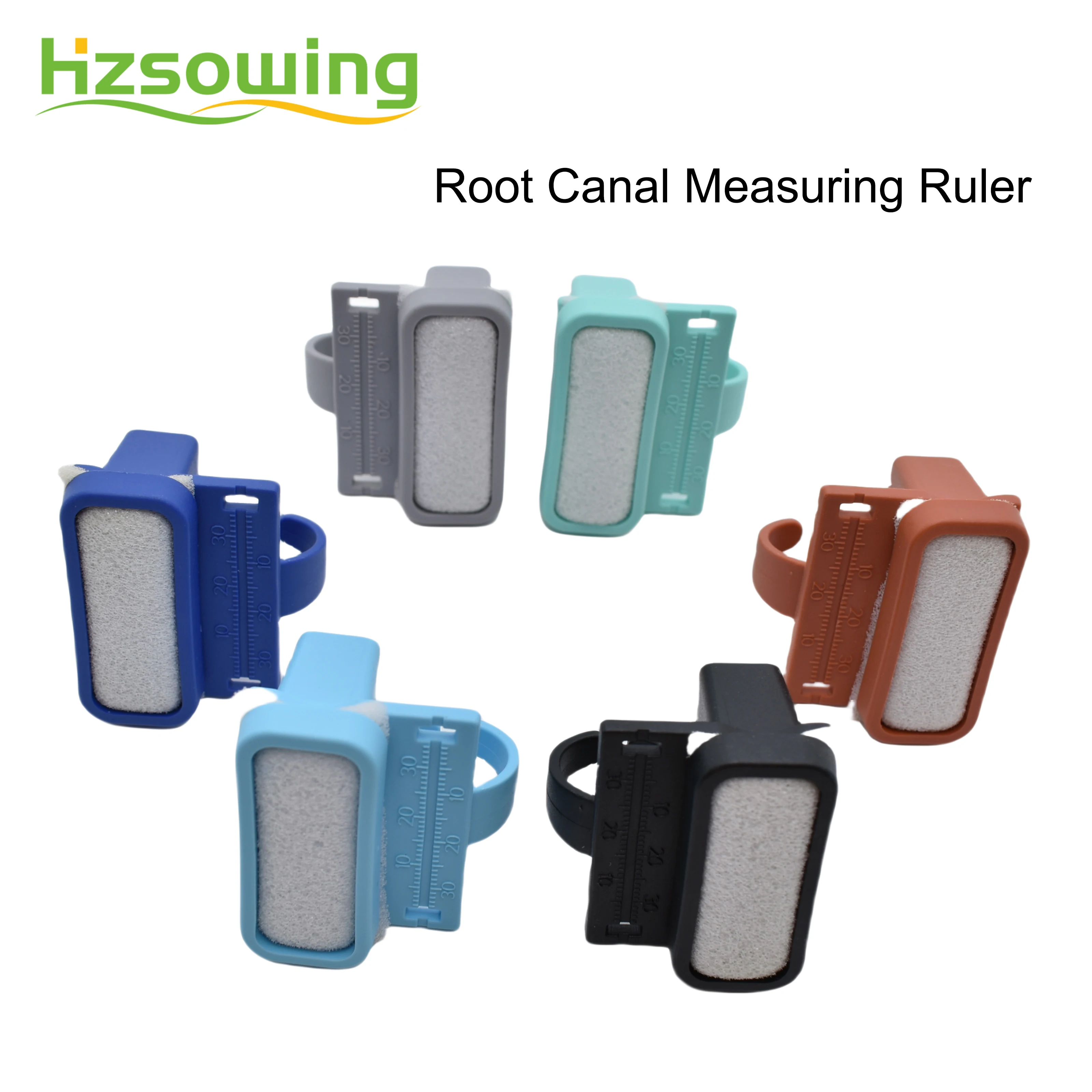 Denta File Holder Finger Block Rulers Span Endo Stand Cleaning Foam Measure Scale Endo Ruler Dental Endodontics Instrument